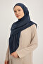 A2801 وشاح شيفون كبير 120x120 - أزرق داكن - 3