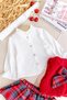 Vest Set Shirts, 3-Piece Stylish Special Day Baby Girl Suit Set Red - 3