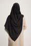 A2801 Large Chiffon Scarf 120X120 - Black - 4