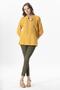 Long Sleeve Ibiza Embroidered Women's Muslin Summer T-Shirt Mustard Hrd - 5