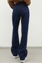 Jahan Young Girl Dark Blue High Waist Lycra Comfortable 90's Wide Leg Jeans - 3