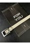 Blackened Square Gold Buckle Women's Trouser Belt, Coat Belt, Dress Belt, Shirt Belt - 3