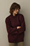 Oversize Knitted Sweater Plum - 2