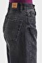 Women's Dark Smoke Color Venüs 2w5-1 Carrot Fit Relaxed Fit 100% Cotton Denim Jean - 3