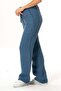 Elastic Waist Multi Double Pocket Muslin Women'S/Men's Unisex Summer Trousers Indigo Indg - 8