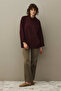 Oversize Knitted Sweater Plum