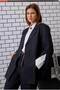 Slit Detailed Jacket Navy Blue - 2