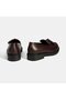 Women's Burgundy Leather Loafer with Tassel Detail - 8