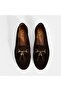 Women's Brown Suede Loafer with Tassel Accessories - 7