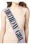 Birthday Sash Tiara Crown Headband for Girls Women Birthday Party Supplies, A01 - 2