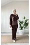 Premium Fabric Pleated Scuba Double Hijab Set with Shawl Gift - 4