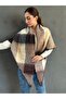 200X85 cm Soft Plaid Triangle Crochet Embroidered Women's Shawl