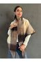 200X85 cm Soft Plaid Triangle Crochet Embroidered Women's Shawl - 4
