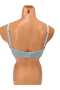 C Cup Wired Smooth Open Grey Bra with Sponge and Hollow Cross Straps - 3