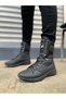 Men's Boots Jy799 Verton Lace-Up Orthopedic Sole Daily Skin Men's Military Boots Cst Black - 2