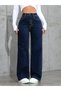 Jeanline Women's Jeans Casual Comfortable High Waist Loose Fit Lycra Wide Leg Jean Palazzo Denim Pants - 3