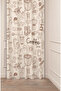 Coffe Time Espresso Latte Coffee Time Bohemian Patterned Special Design Digital Printed Stylish Style Background Curtain