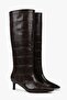 Women's Kaia Brown Crocodile Boots - 3