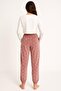 Women's Polka Dot Velvet Bottoms with Pockets and Elastic Cuffs - 2
