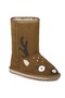Leather Deer Walker Girl's Boot Sheepskin Sheep Fur Boots Brown - 7