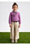 Mayoral Abel&Lula Girls' Wide-Leg Pants with Belt Cream