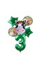 İstoç Green Number Star Cow Animal Foil Balloon Set Age 3