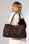 Brown Women's Large Size Nubuck Bag Shoulder Bag and Handbag - 6