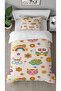 Rainbow Flower Patterned Digital Printed Special Design Single Children's Duvet Cover Set Without Sheets
