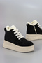 Frm 034 Fur Detail Lace up Boots - 2