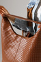 Tan Women's Large Size Printed Detailed Bag Shoulder Bag and Handbag - 8