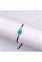 Blue Floor Flower Murano Glass Beaded Bracelet - 2