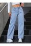 Clara Women's Palazzo Relaxed Comfortable Fit Stretch Fabric High Waist Jeans Denim Pants New Season1 - 3