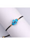 Blue Floor Flower Murano Glass Beaded Bracelet