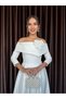 Zoee Triple Single Rose Design Madonna Collar Long Sleeve Dress (Wedding/Invitation/Graduation/Promise Dress) - 5