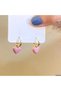 Yiwu Playful Accessory Stylish Korean-Japanese Style Sweet Heart Pink Heart Earrings Pair - 6