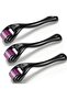 Set of 3 Derma Roller - 0.5/1.0/1.5 mm, 540 Titanium Needles, Case