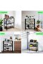 SKY-TOUCH 3-Tier Foldable Storage Shelves, Kitchen Shelf with Caster Wheels, Easy Assembly Shelf Foldable for Living Room Bedroom Kitchen Garage Black - 7