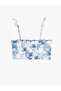 Girl's Blue Strappy Crop Blouse - 2