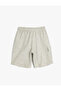 Boy's Beige Cotton Shorts - 2