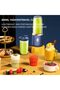 Portable Electric Juicer Smoothie Blender (Pink lid) - 2