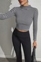 2-Piece Set - Fisherman Neck Long Sleeve Blouse, Spanish Legging Tights Set - 2