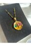 Vintage Red Flower Necklace - 2