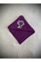Mor Kitçan Lavender Patterned Corner Fabric Bookmark 8X8 cm |   Handmade, Minimal Design - 3