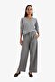 Relax Fit V Neck Knitwear Light Gray Women's Sweater C4024Ax/Gr456 - 2