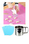 45x65 Cm Silicone Dough Rolling Mat, Steel Flour Sieve and Dough Shaping Set 3 Pieces