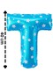 Foil Balloon Letter T Helium Balloon 40 Cm Blue Color