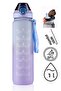 Motivational Luxury Water Bottle 1LT Water Bottle with Straw 1000ml HQ POLYCARBON Sports Gym Water Bottle BPA Free