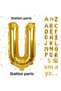 Gold Color Letter Foil Balloon Letter U Large Size 100 cm 1 m Helium Flying Foil Balloon 40" Inch 1 Piece