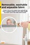 Children's Bed Protector Barrier and Bed Guardrail, Extra Padded Fabric Nicole - 3