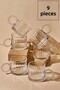 Glass Mug with Beaded Handle |   6 Pieces